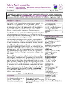 Aug 2019 newsletter cover